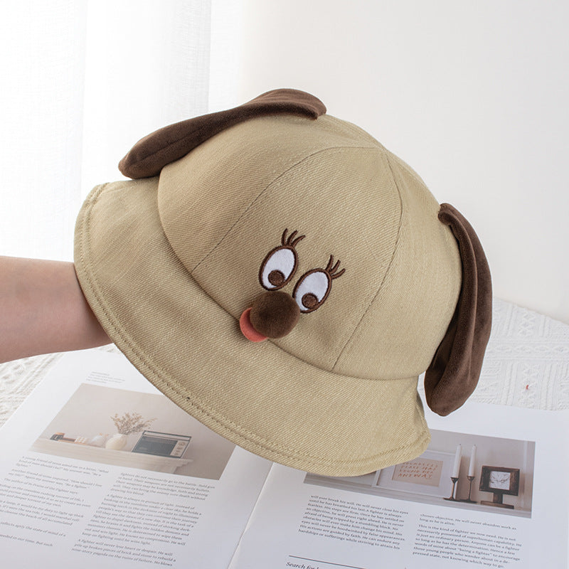 Wholesale Cute and funny big eyelashes puppy fisherman hat